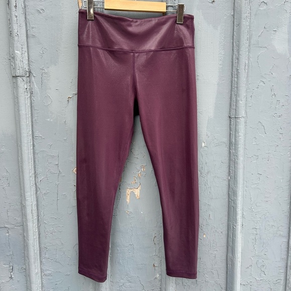 Zyia Plum Metallic Leggings, size 8-10 - Picture 4 of 11